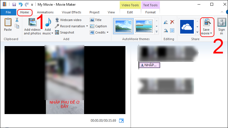 Lưu video vừa tạo